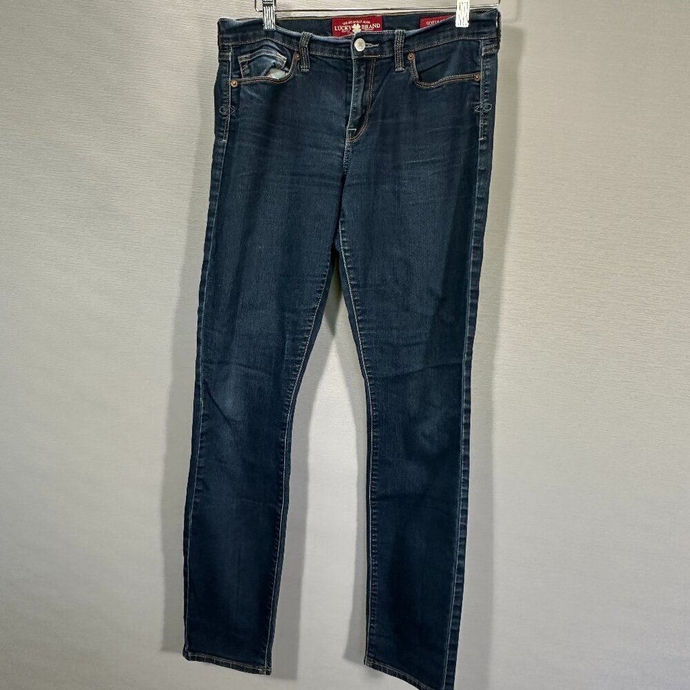 Lucky Brand Jeans Womens 8 Sofia Skinny Cotton Stretch Pockets Logo
